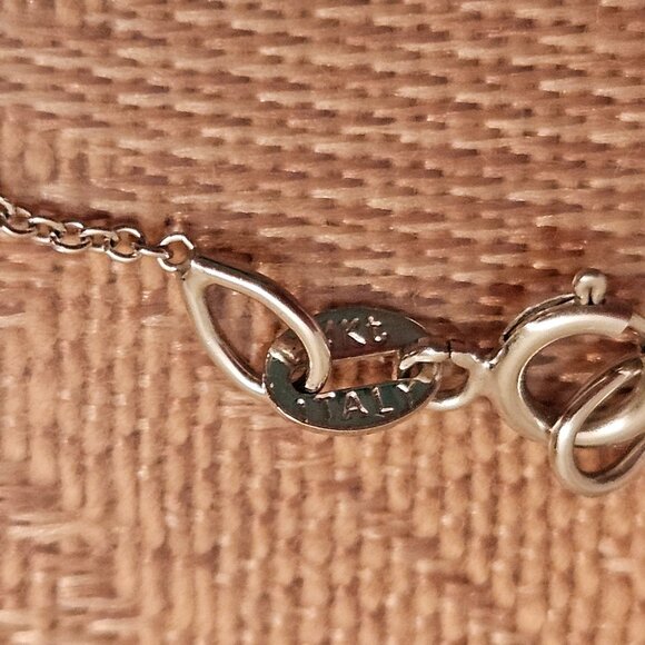 NWOT 14K White Gold and Lab Created Blue and White Diamonds - Picture 8 of 10